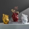 Heart-Shaped Resin Flower Vase - Decorative Plant Pot For Desktop, Living Room & Table Decor