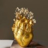 Heart-Shaped Resin Flower Vase - Decorative Plant Pot For Desktop, Living Room & Table Decor