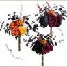 Halloween Artificial Pumpkin Flower Bouquet - Colorful Floral Bundle for Home & Party Decoration