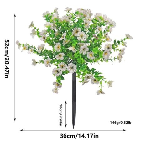Outdoor Artificial Daisy & Violet Ground Stake Flowers - Weather-Resistant Garden & Home Decoration