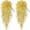 Artificial Hanging Flower Vines 2pc - Faux Eucalyptus Garland For Home, Wedding & Party Decor