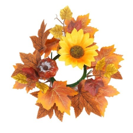 Fall Harvest Artificial Flower – Pumpkin, Berries & Maple Leaf Decoration