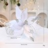 Artificial Velvet Christmas Flower - Elegant Mesh Fabric Holiday Floral Decoration