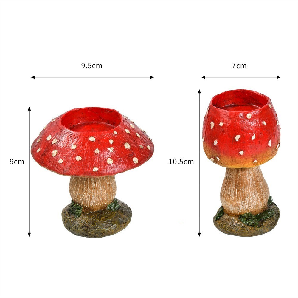 Decorative 3D Mushroom Candle Holder - Charming Home, Mantel & Living Room Accent