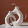 Nordic Style Ceramic Couple Figurine Candle Holder - Decorative Irregular Circle Vase