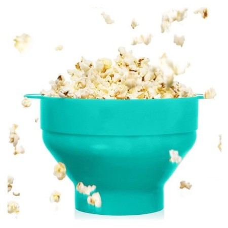 Silicone Popcorn Bowl – Reusable Collapsible Microwave Snack Bowl