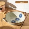 7.5-Inch Japanese Ceramic Noodle Bowl – Soup, Pasta & Salad Bowl with Handle