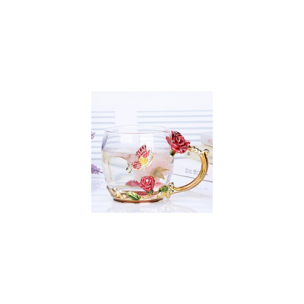 Colorful Enamel Glass Coffee Mug – Heat-Resistant Tea & Coffee Cup