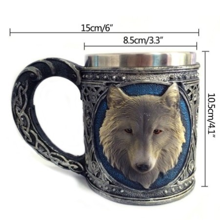 3D Wolf Mug – Cartoon Lone Wolf King Coffee, Tea & Beer Cup