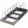 Adjustable Kitchen Storage Rack – Telescopic Pot Lid & Utensil Organizer with Drainage Tray