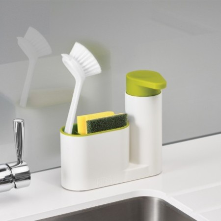 Multifunctional Kitchen Sink Storage Rack - Soap Dispenser & Cleaning Supplies Organizer