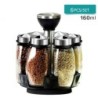Rotating Spice Rack Organizer - Condiment, Salt & Pepper Shaker Jar Set