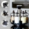 Rotating Spice Rack Organizer - Condiment, Salt & Pepper Shaker Jar Set