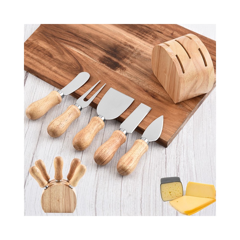 Stainless Steel Cheese Serving Knife Set – 5-Piece Butter Spatula