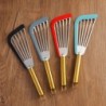 Stainless Steel & Silicone Fish Spatula – Wooden Handle Slotted Cooking Turner