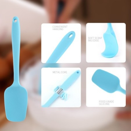 Silicone Butter Spatula Set – Large & Small Cake, Cream & Baking Scrapers