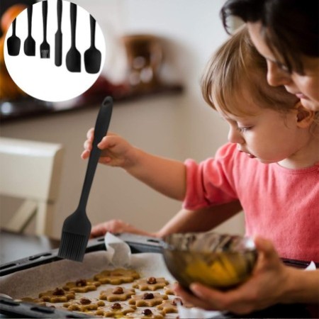 6-Piece Silicone Spatula Set – BPA-Free Heat-Resistant Baking & Cooking Utensils