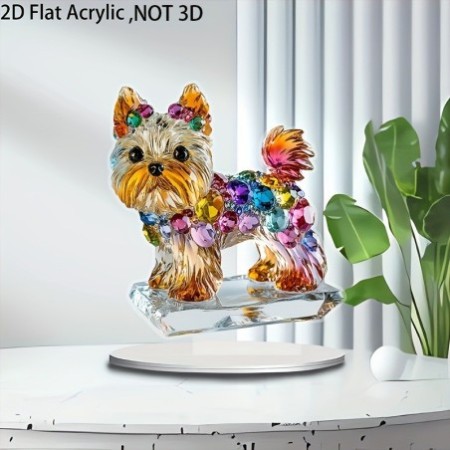 Acrylic Standing Dog Figurine – Decorative Tabletop Ornament & Holiday Gift