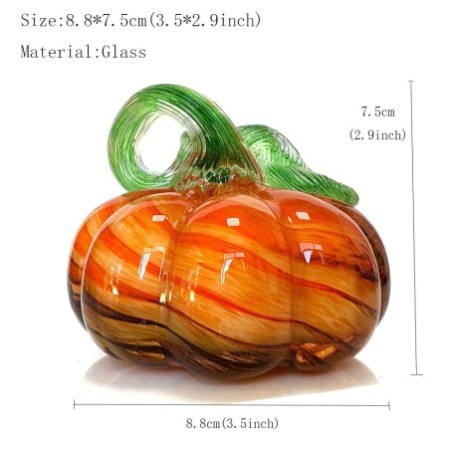 Bring a touch of color and botanical-inspired charm to your interior with the Pumpkin Glass Ornament.
