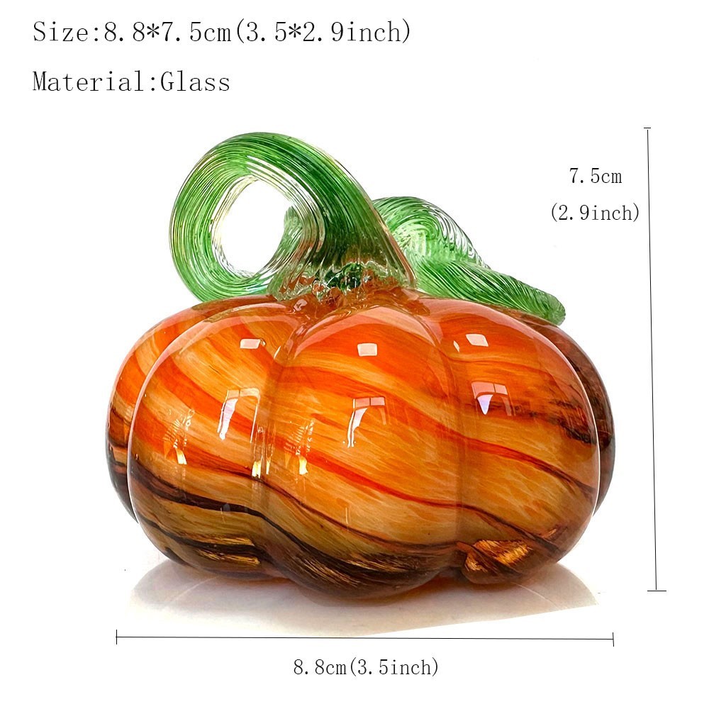 Bring a touch of color and botanical-inspired charm to your interior with the Pumpkin Glass Ornament.