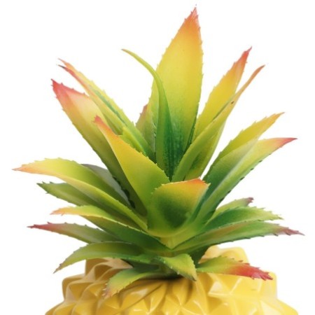 Yellow Pineapple Resin Figurine – Green Plant Desk & Home Decoration
