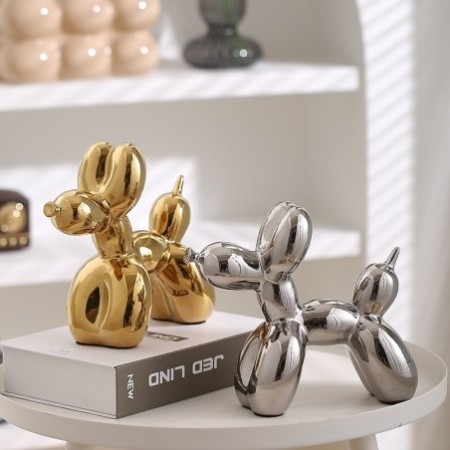 Modern Balloon Dog Figurine – Stylish Ceramic Home Decoration