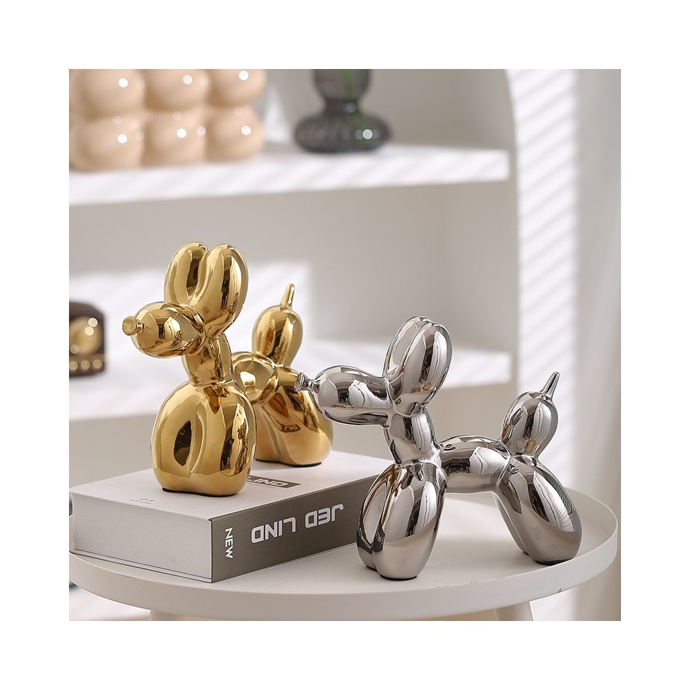 Modern Balloon Dog Figurine – Stylish Ceramic Home Decoration