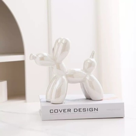 Modern Balloon Dog Figurine – Stylish Ceramic Home Decoration