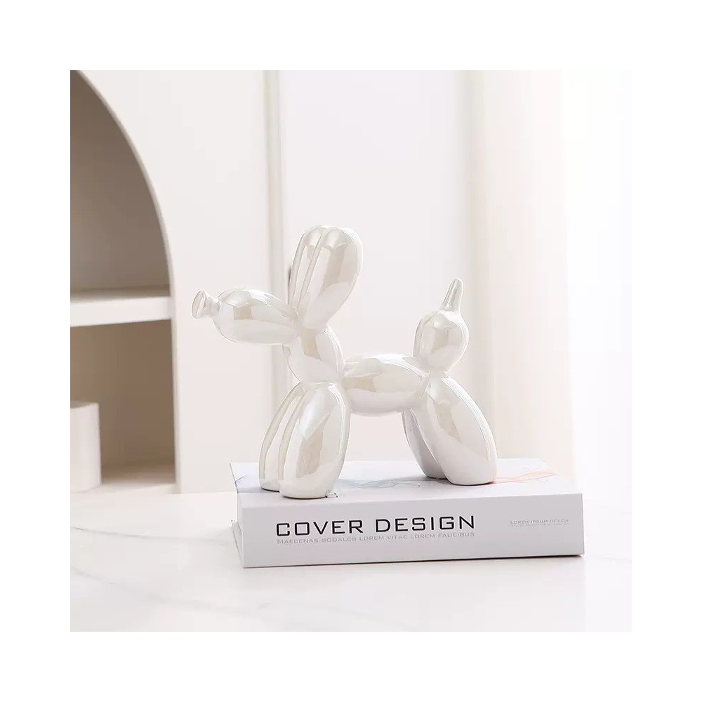 Modern Balloon Dog Figurine – Stylish Ceramic Home Decoration