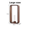 Solid Wood Hydroponic Vase - Rustic Flower Arrangement Holder For Home & Tea Room Decor