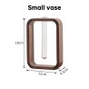 Solid Wood Hydroponic Vase - Rustic Flower Arrangement Holder For Home & Tea Room Decor