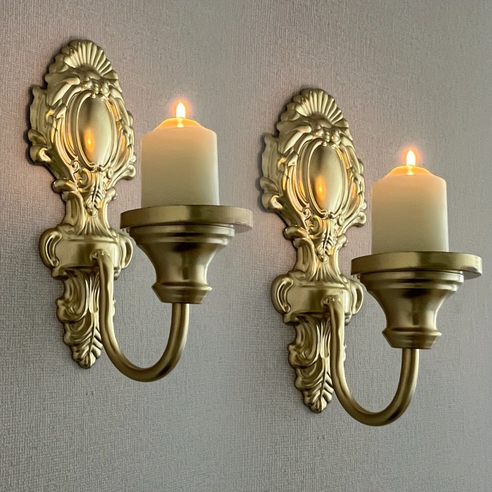 Rustic Wall-Mounted Candle Holder– Iron Cottage-Style Home Decor