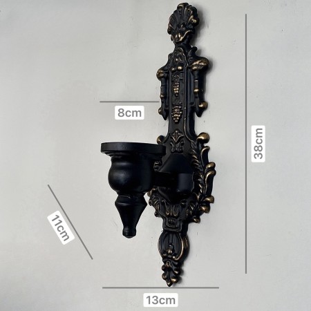 Rustic Wall-Mounted Candle Holder– Iron Cottage-Style Home Decor