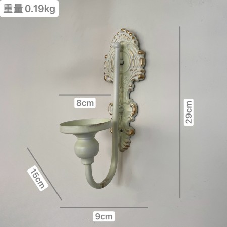 Rustic Wall-Mounted Candle Holder– Iron Cottage-Style Home Decor