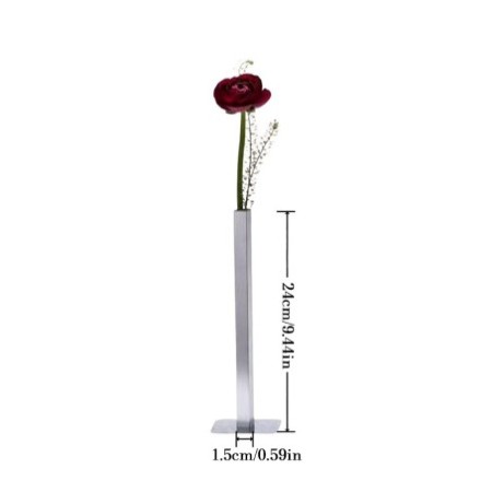 Minimalist Geometric Stainless Steel Vase – Nordic Metal Flower Vase for Modern Home Decor