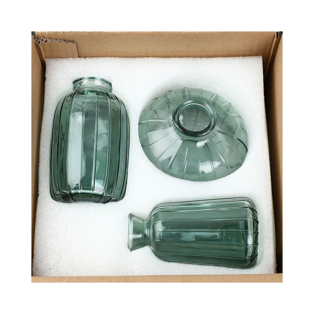 Vintage Clear Glass Hydroponic Flower Vase - Small Decorative Centerpiece for Home & Living Room